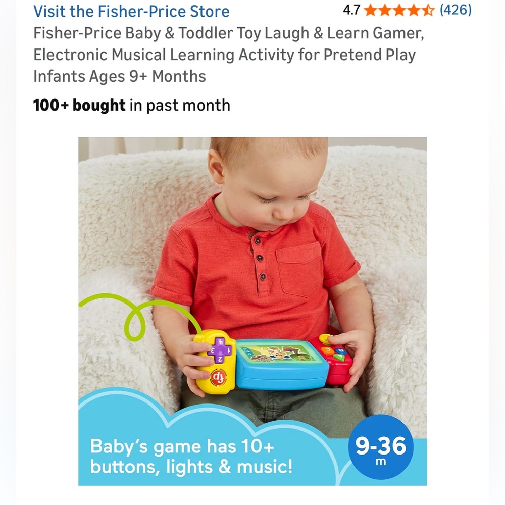 Fisher-Price Laugh & Learn Gamer - Red, Blue, Yellow - Picture 4 of 7